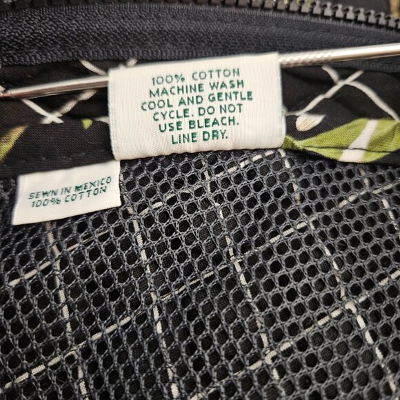 Vera Bradley Garment Bag Jasmine Floral Black White Green Retired 2003 Cottage - Picture 15 of 16